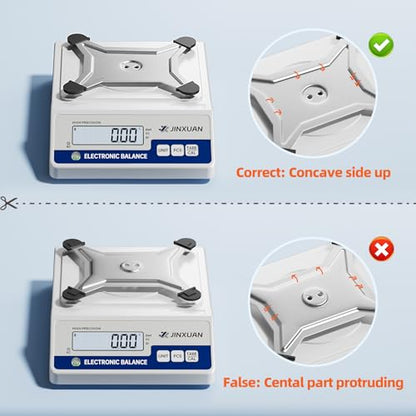Digital Lab Scale 0.01g Accuracy 5000g Analytical Balance Scale Precision Scale for Weighing Gold Silver Jewelry Diamond Powder Grain Food, Electronic Gram Scale with 500g Weight, LCD Display, 7units - style: 5000gx0.01g with 500g Calibration Weights