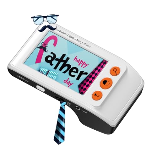 Eyoyo 3.5" Portable Digital Video Magnifier, 2X-25X Zoom Reading Aid White - color: White