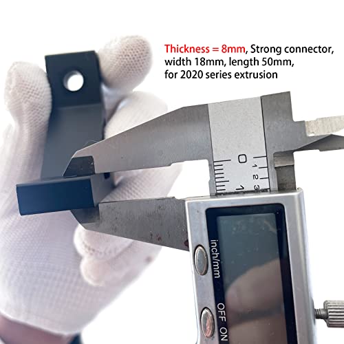 10 Set 2020 Aluminum Extrusion Accessories Hardware T Slot Brackets | M5 T Slot Nut and Bolt, 20 Series 2020 2040 8020 Extruded Aluminum Profile Rail, 90 Deg L Corner Connector, Heavy Duty - style: 10B-2053P