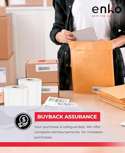enKo 4 x 2 in 12 Rolls | 9000 Direct Thermal Address and Shipping Labels - size: 12 Rolls - 9,000 Labels