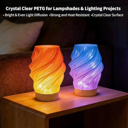 IEMAI PETG Filament 1.75mm, Transparent Blue-to-Purple Gradient 1kg - color: Transparent Blue-to-purple