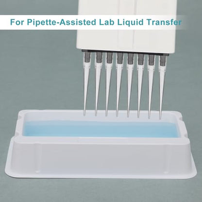 stonylab Reagent Reservoir, 50 ml Polystyrene (PS) Plastic Sample Reservoirs with Graduated Markings, 20 pcs, Laboratory Pipettor Accessories, Disposable Liquid Handling Boat - size: 50 ml