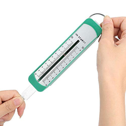 Newton Force Meter Spring Scale - Maximum Capacity 10N, 1 kg, Dual Scale Labeled. Dynamometer Bar Physics Mechanical Experiment Instrument