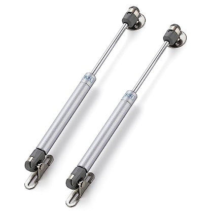 Silver Cabinet Gas Struts Lid Support, 10 Inch, 2 PCS, 80N/18 LB - size: 80N/18 LB