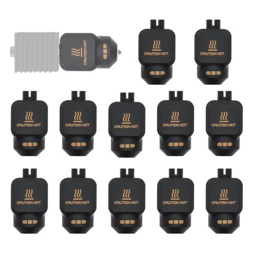 Hotend Silicone Sock, 12Pcs High‑Temp Heater Block Cover for Bambu Lab P2S - size: For P2S