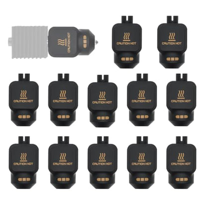 Hotend Silicone Sock, 12Pcs High‑Temp Heater Block Cover for Bambu Lab P2S - size: For P2S