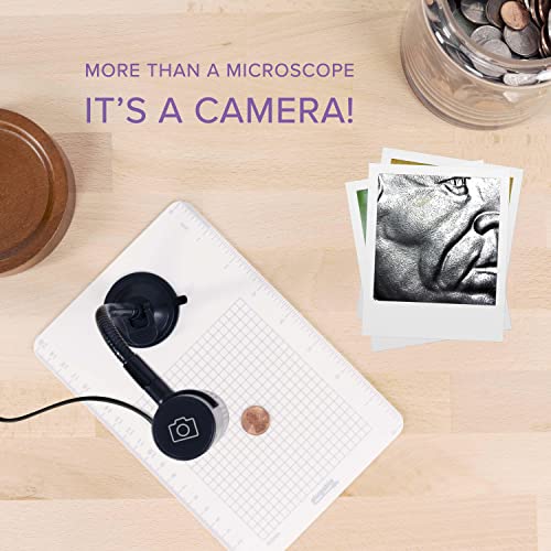 Plugable USB Digital Microscope 250x, 2MP Micro Camera, Flexible Arm Stand - size: 250X Magnification