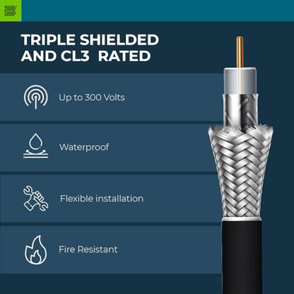Bolton400 Ultra Low-Loss Cable, 2 ft, N-Male to SMA-Male, 50 Ohm - size: 2ft Black N-Male to SMA-Male