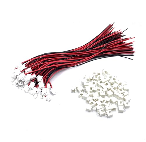 60 Pairs 26AWG 200mm JST XH 2.54mm Pitch 2 Pin Female Connector and Male Plug Wire Cable for RC Toys PCB LED Strips Household Appliances - size: 2.54mm Pitch-2Pin-20cm