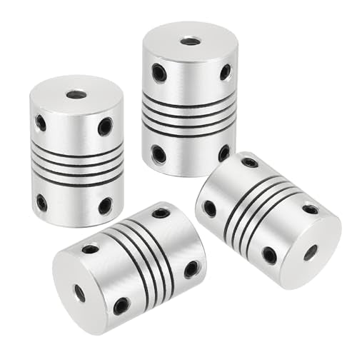 uxcell 4Pcs Flexible Couplings 3mm to 3.17mm Aluminum Alloy Joint Connector - size: 3mm to 3.17mm, style: D15 x L20mm