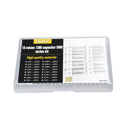 1206 SMD Capacitor 10PF-22uF 50V ±10% mlcc Ceramic Kits 16Values