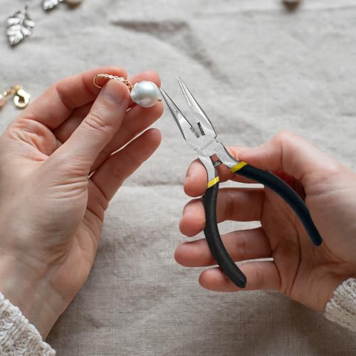 BOOSDEN 5'' Small Needle Nose Pliers 10 Pack, Mini Needle Nose Pliers, Micro Needle Nose Pliers - size: 5" (10 Pack)