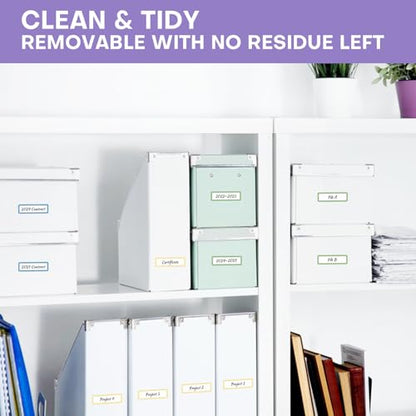 240 Removable Labels Waterproof for Jars & Freezer Containers - 1x3 Tear-Proof Stickers, 8 Colors Pearlescent Film, Residue-Free (-40°F~150°F)
