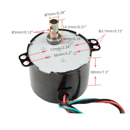 CHANCS 50KTYZ Synchronous Motor AC 110V 2.5/3RPM Electric Gear Motor for School Project - style: 2.5/3RPM
