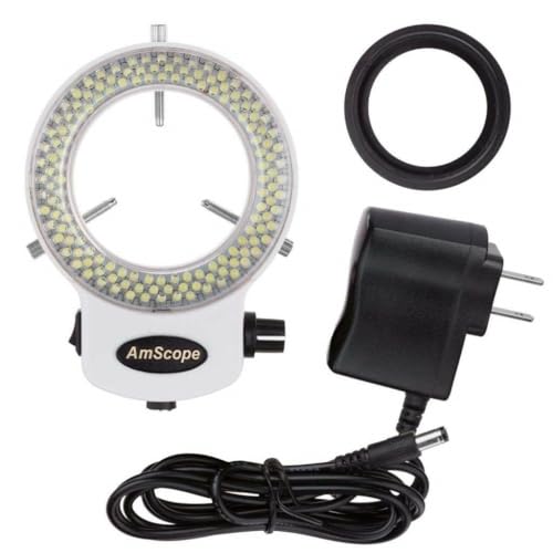 AmScope LED-144W-ZK 144 LED Ring Light Illuminator, White - style: Illuminator