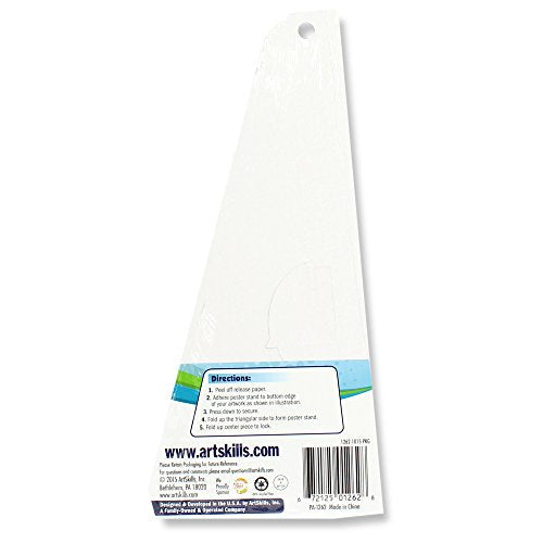ArtSkills PA-1262 10" Easel Back Peel and Stick Poster & Project Stands, 10 Inch (Pack of 36) - size: 36 Pack- 10 Inch