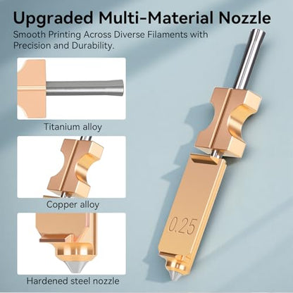 4PCS AD5X Quick-Swap Copper Alloy Hardened Steel Nozzle-0.25/0.4/0.6/0.8mm - color: 4PCS 0.25mm+0.4mm+0.6mm+0.8mm
