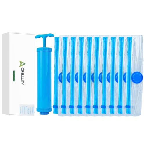 Creality 3D Printer Filament Storage 10 Storage Bags with Hand Pump, 15.75x15.75 inch, Premium Cleaning Drying Sealed, 3D Filament Dryer for 1kg 3D Printer Filament - color: 10 Vacuum Bags With Hand Pump