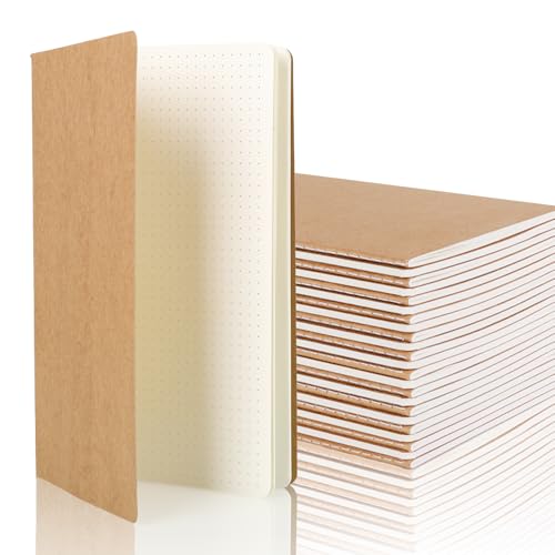 zmybcpack 24 Pack A5 Dot Grid Paper Notebooks, 8.25x5.5 Inch Dotted Journal - size: 8.25 x 5.5 inches (Dot, 24 pack)