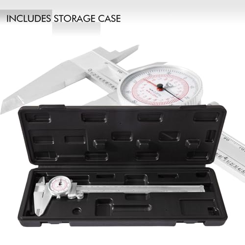 PECtools 8 Inch Dial Caliper DIN 862 Inch/Metric Double Dial - size: 8“/200mm