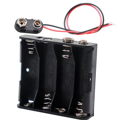 8PCS 4 AA Battery Holder with 9V Standard Snap Connector