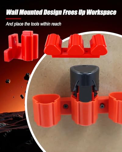 8Pcs Tool Holder Fit for Milwaukee M12 Drill Tools Storage Wall Mount