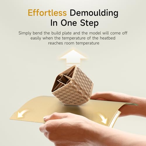 YOOPAI Textured Build Plate for Bambu Lab H2D/H2D Pro/H2S - color: PEI-Gold, size: 355x346mm