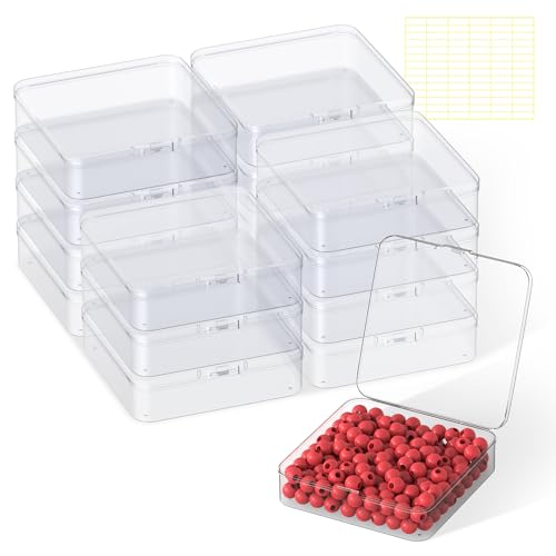 16 Pack 3.74 x 3.74 x 1.02 inch Clear Plastic Storage Containers with Lids - color: 16 PCS, size: 3.74 x 3.74 x 1.02 in