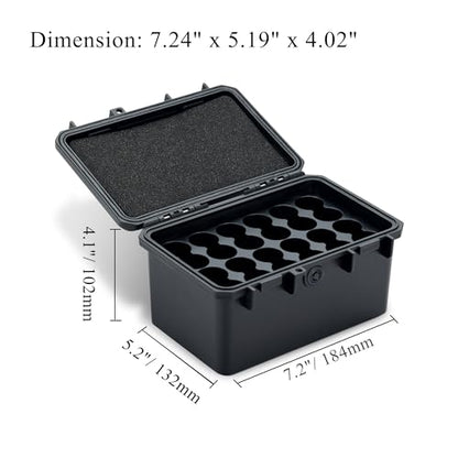 KIWIFOTOS 24 Slots 21700/20700 Battery Storage Case IP67 Waterproof - color: 24 Slots 21700 Battery Case
