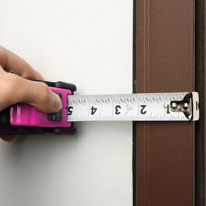 Mr. Pen- Retractable Tape Measure 25 ft, Pink, Easy Read - color: Pink, size: 1 pcs