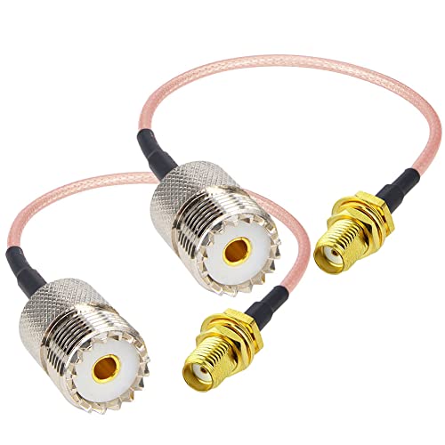 6inch/15cm SMA to UHF RF Coaxial Cable SMA Female to UHF SO239 Female RG316 Pigtail Jumper Cable for CB Ham Radio Two Way Radio Walkie Talkie Kenwood Baofeng BF-F8HP UV-5RA 2PCS - size: SMA Female to UHF Female RG316 5.9inch