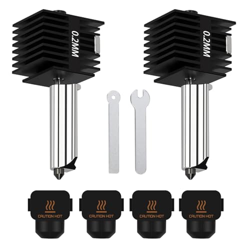 2‑Pack 0.2mm A1 Hotend for Bambu A1 Mini/A2L Hardened Steel Nozzle Hot End - style: 0.2mm+0.2mm