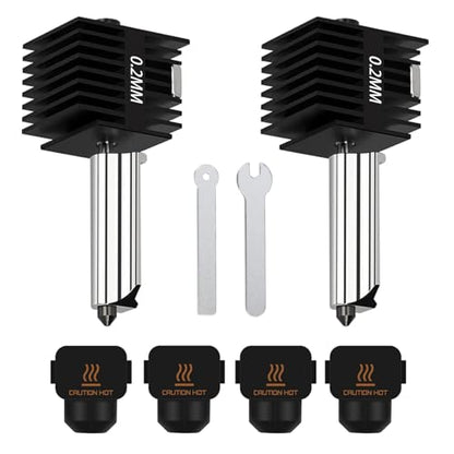 2‑Pack 0.2mm A1 Hotend for Bambu A1 Mini/A2L Hardened Steel Nozzle Hot End - style: 0.2mm+0.2mm