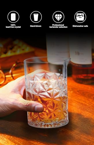 KITESSENSU Cocktail Mmixing Glass 24oz 710ml, Crystal Bartender Accessories - size: 24 Ounces