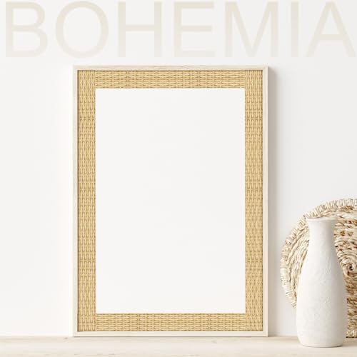 Outus 68 Feet Boho Bulletin Board Borders, Wicker Pattern - size: 2.99 Inches, style: Bohemian