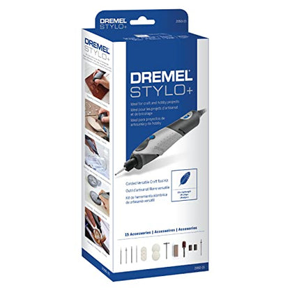 Dremel Stylo+ 2050-15 Rotary Tool Kit with 15 Accessories, Engraving Pen