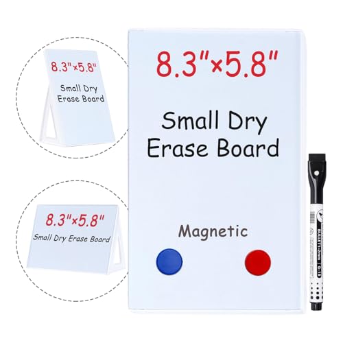 Magnetic Dry Erase Board, Mini Dry Erase Whiteboard Easel for Desk