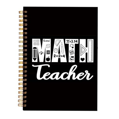 KAOWT Funny Math Notebook, A Day Without Math Is like Just Kidding I Have No Idea Spiral Journal Notebook, Funny Gift for Teacher, 5.5x8.3 Inch [Unknown Binding] - color: math
