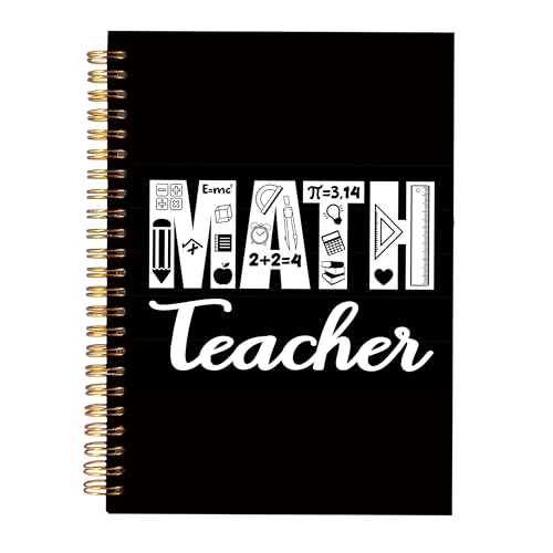 KAOWT Funny Math Notebook, A Day Without Math Is like Just Kidding I Have No Idea Spiral Journal Notebook, Funny Gift for Teacher, 5.5x8.3 Inch [Unknown Binding] - color: math