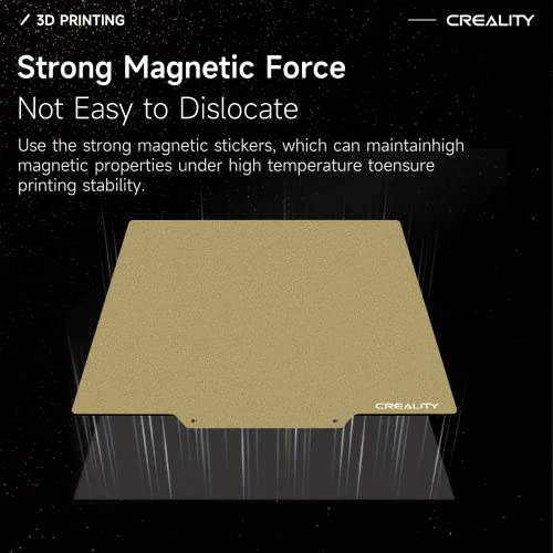 Creality Ender 3 Max Neo Bed Upgrade, PEI Sheet 310 x 320mm Removable Magnetic Flexible Texture Surface Heated Bed Plate Build Surface for CR-10S PRO/CR-10 V2/ CR-10 V3/ CR-X/CR-X Pro/Ender-3 Max - color: PEI Frosted Gold, size: Ender 3 Max Neo