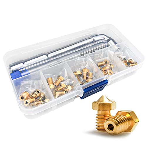 Nozzles 25 pcs 3D Printer Extruders Brass Nozzles - size: V5/V6 Brass, style: Kit: 0.4 Nozzles