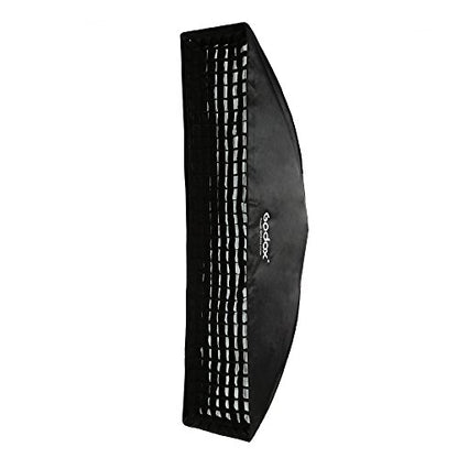 Godox 12"x 47" 30x120cm Honeycomb Grid Rectangular Softbox for Photo Strobe Studio Flash Softbox Bowens Mount - color: FW30*120CM