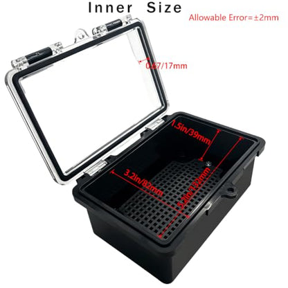Junction Box, Hinged Black Clear Cover IP67 Waterproof ABS Project Box with Mounting Plate Electrical Box Enclosure with Wall Bracket 5.9 x 3.9 x 2.8inch(150x100x70mm) - color: Clear, size: 5.9"x3.9"x2.8"