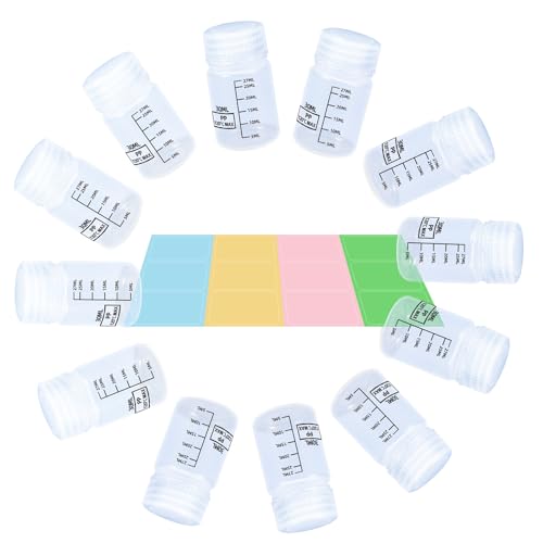 12 Pack 1oz Plastic Bottles with Lids - Small Travel Containers, Leak-Proof Empty Squeeze Bottles for Liquid Water Storage - color: Transparent, size: 1oz(30ml)