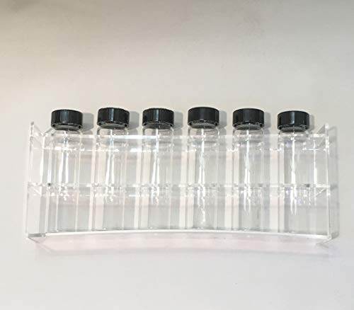 6 Hole Clear Acrylic Plastic Test Tube Bud Vase Spice Rack for Vials Bottles Toothbrush Razor Pen Display Stand