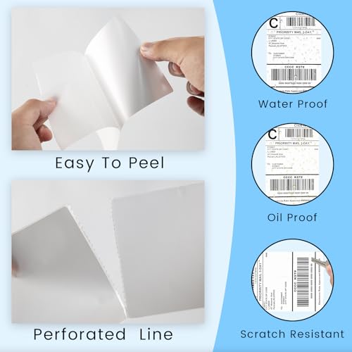LLIKED 200 Pcs 4"x6" Blank Removable Labels for Storage Bins No Residue - size: 4"x 6"