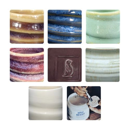 Penguin Pottery - Specialty Series Variety Set #3 - Mid Fire Cones 5 & 6 - Includes 8 4oz Jars - color: Specialty Series Set #3 (Mid Fire)