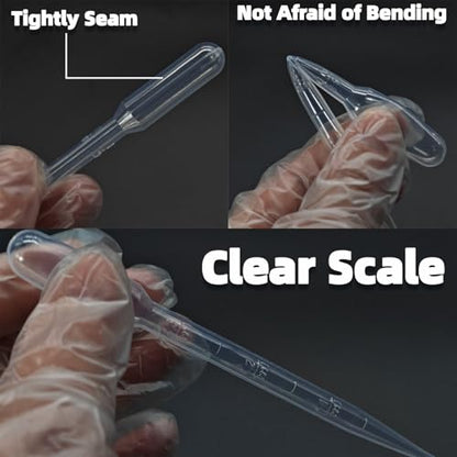 Zkupanx 20-Pack 3mL Disposable Plastic Dropper Pipettes for Resin & Oils - size: 3 mL
