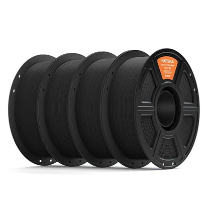 ELEGOO Matte PLA 3D Printer Filament 1.75mm Black 4KG - color: 4*1kg Black