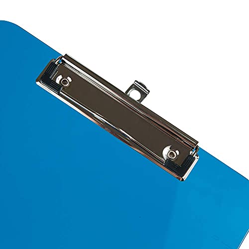 JAM PAPER Plastic Clipboards with Low Profile Metal Clip - Letter Size (9 x 12.5) - Blue - Clip Board Sold Individually - color: Blue, size: Single Clipboards